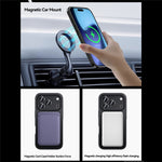 SULADA for iPhone 18 Pro / 17 Pro Magnetic Case Metal Lens Frame PU+TPU Phone Cover