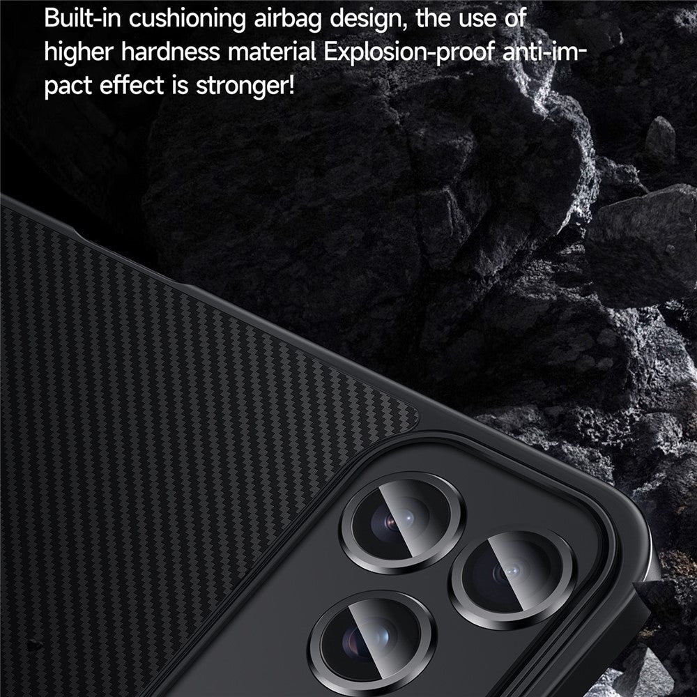 SULADA for iPhone 18 Pro / 17 Pro Magnetic Case Metal Lens Frame PU+TPU Phone Cover