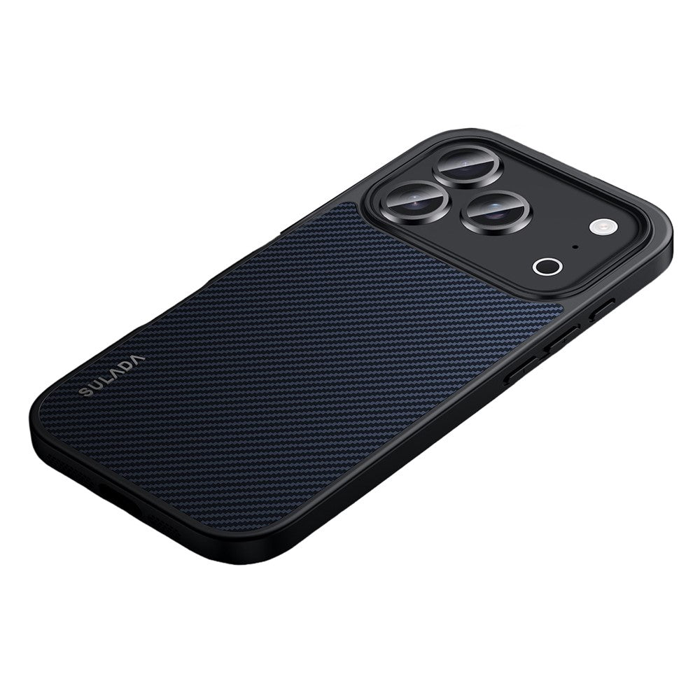 SULADA for iPhone 18 Pro / 17 Pro Magnetic Case Metal Lens Frame PU+TPU Phone Cover