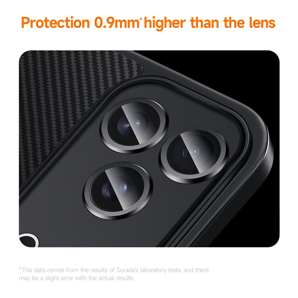 SULADA for iPhone 18 Pro Max / 17 Pro Max Magnetic Case Metal Lens Frame PU+TPU Phone Cover