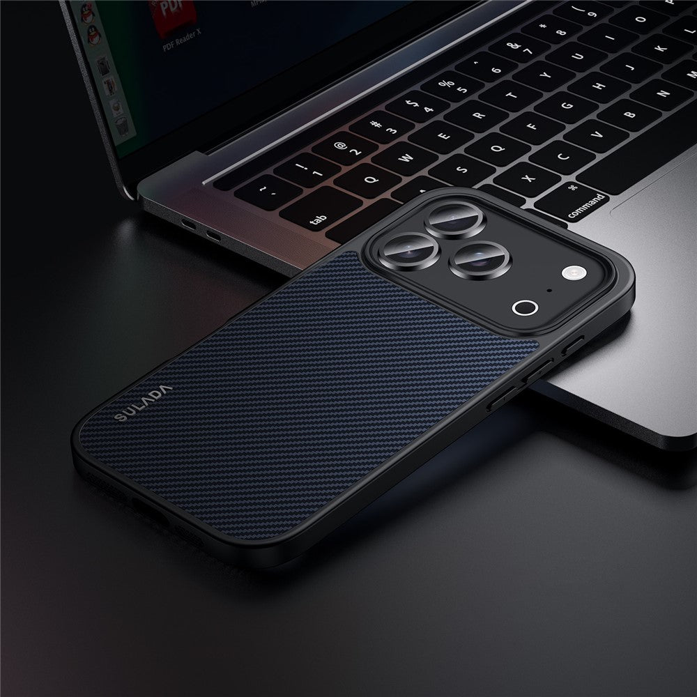 SULADA for iPhone 18 Pro Max / 17 Pro Max Magnetic Case Metal Lens Frame PU+TPU Phone Cover