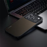 SULADA for iPhone 18 Pro Max / 17 Pro Max Magnetic Case Metal Lens Frame PU+TPU Phone Cover