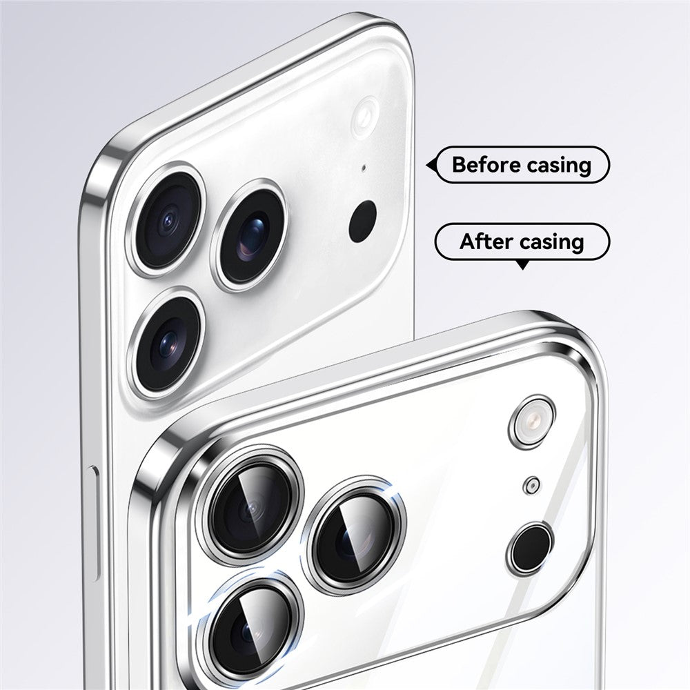 SULADA for iPhone 18 Pro / 17 Pro Case Electroplating Ultra Clear Soft TPU Phone Cover with PU Wrist Strap