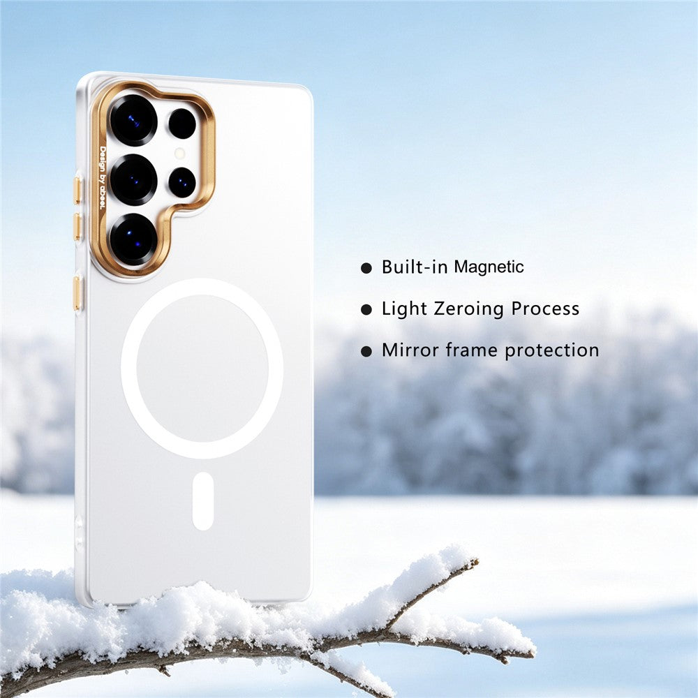 ABEEL for Samsung Galaxy S25 Ultra Magnetic Case Semi-Transparent Matte 1.0mm Ultra-Thin PC Phone Cover
