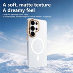 ABEEL for Samsung Galaxy S25 Ultra Magnetic Case Semi-Transparent Matte 1.0mm Ultra-Thin PC Phone Cover