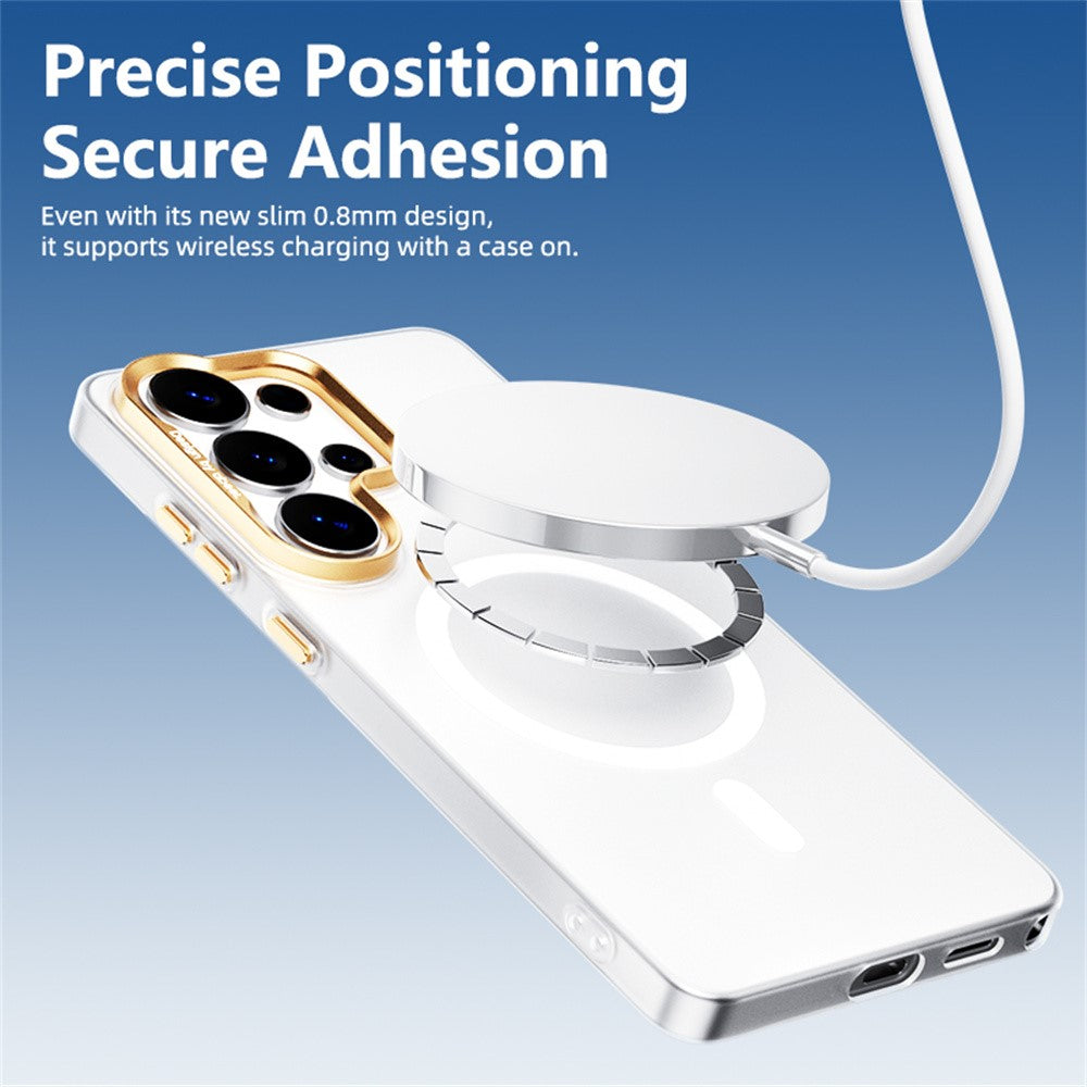 ABEEL for Samsung Galaxy S25 Ultra Magnetic Case Semi-Transparent Matte 1.0mm Ultra-Thin PC Phone Cover