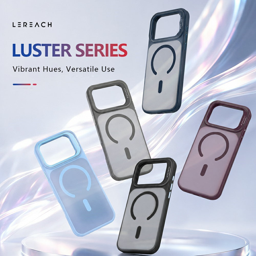 LEREACH Le-Luser Series For iPhone 18 Pro / 17 Pro Magnetic Case Metal Lens Kickstand TPU PC Phone Cover