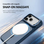 LEREACH Le-Luser Series For iPhone 18 Pro / 17 Pro Magnetic Case Metal Lens Kickstand TPU PC Phone Cover
