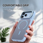 LEREACH Le-Luser-serie til iPhone 18 Pro Max / 17 Pro Max magnetisk etui med metal-linse-stativ TPU PC telefoncover