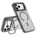 LEREACH Le-Luser-serie til iPhone 18 Pro Max / 17 Pro Max magnetisk etui med metal-linse-stativ TPU PC telefoncover