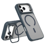 LEREACH Le-Luser-serie til iPhone 18 Pro Max / 17 Pro Max magnetisk etui med metal-linse-stativ TPU PC telefoncover