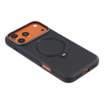 JAUCASE for iPhone 18 Pro Max / 17 Pro Max Case  Magnetic Rotating Kickstand PU Leather Coated PC Phone Cover