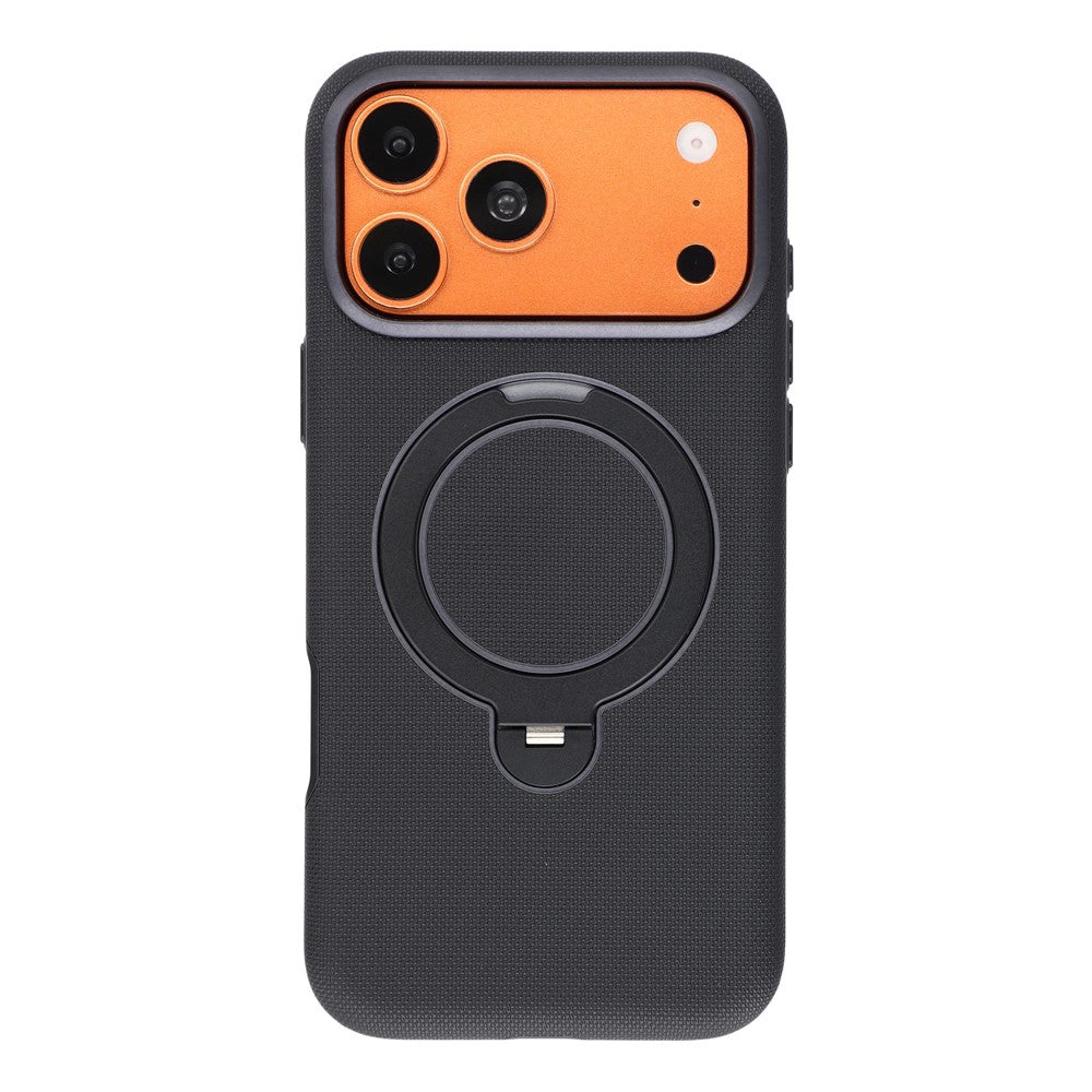 JAUCASE for iPhone 18 Pro / 17 Pro Case Magnetic Rotating Kickstand PU Leather Coated PC Phone Cover