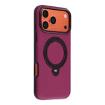 JAUCASE for iPhone 18 Pro / 17 Pro Case Magnetic Rotating Kickstand PU Leather Coated PC Phone Cover