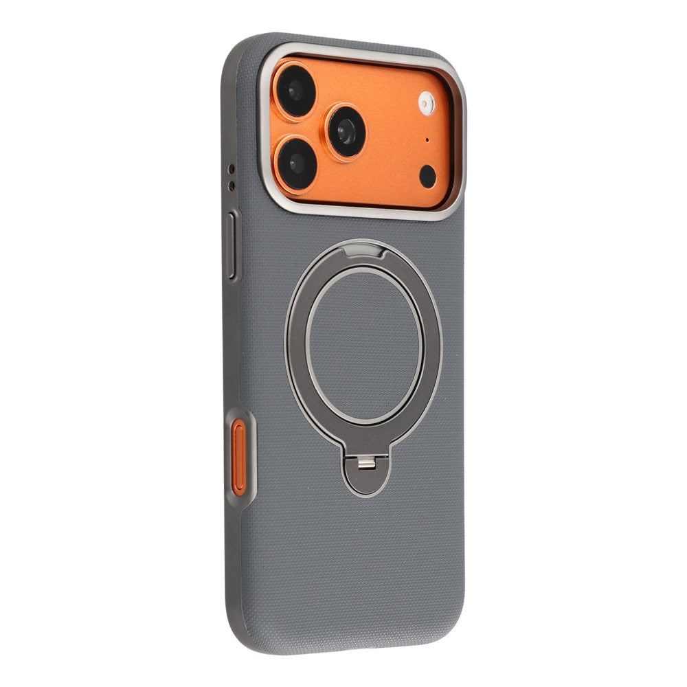 JAUCASE for iPhone 18 Pro / 17 Pro Case Magnetic Rotating Kickstand PU Leather Coated PC Phone Cover