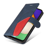 For Samsung Galaxy A34 5G Leather Case Wallet Stand Color Splicing Phone Cover