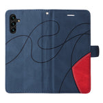 For Samsung Galaxy A34 5G Leather Case Wallet Stand Color Splicing Phone Cover