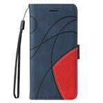For Samsung Galaxy A34 5G Leather Case Wallet Stand Color Splicing Phone Cover