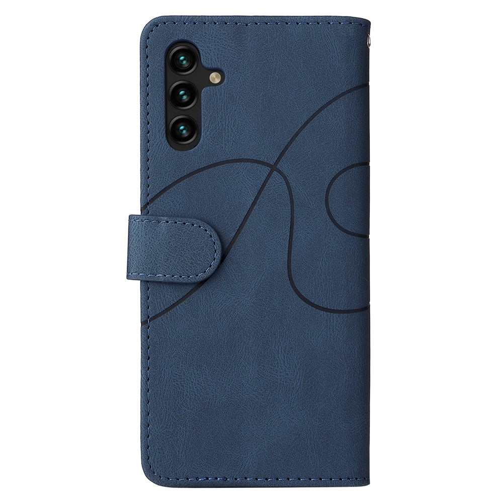 For Samsung Galaxy A34 5G Leather Case Wallet Stand Color Splicing Phone Cover
