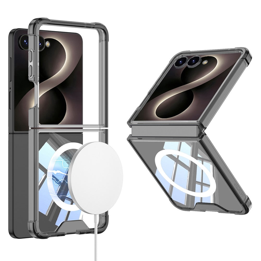 GKK för Samsung Galaxy Z Flip8-skal Airbag-kudde TPU + akrylmobilskal Trådlös laddningskompatibel