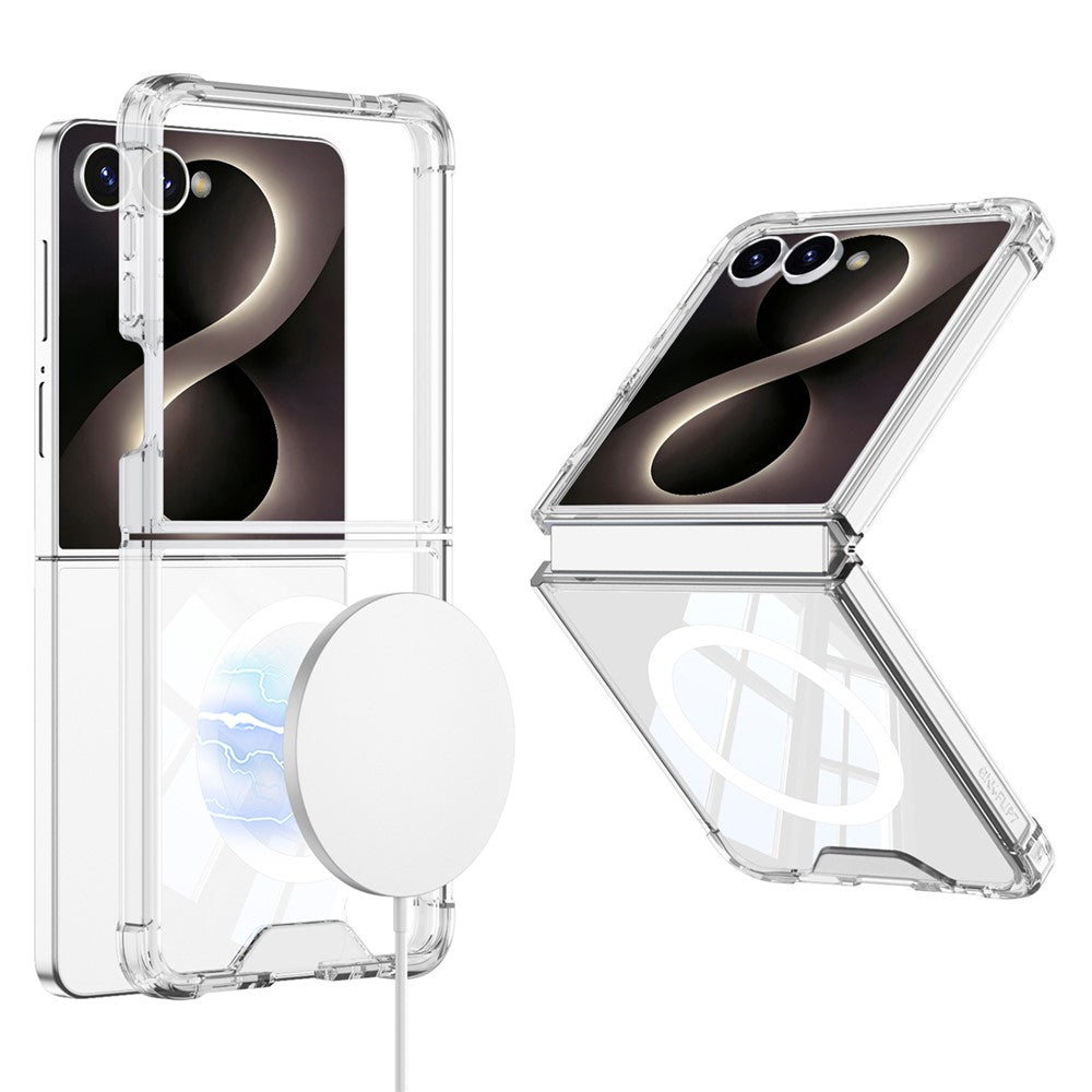 GKK för Samsung Galaxy Z Flip8-skal Airbag-kudde TPU + akrylmobilskal Trådlös laddningskompatibel