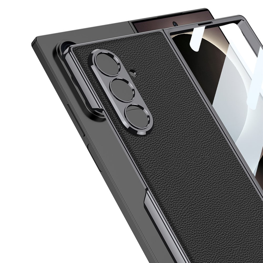 GKK til Samsung Galaxy Z Fold8 Ultra Cover Galvanisering PC + PU læder telefoncover med skærmfilm