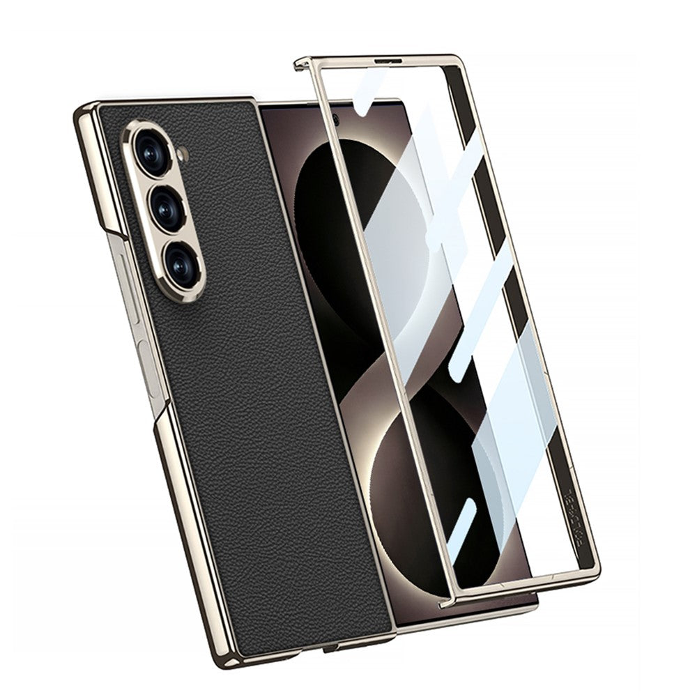 GKK til Samsung Galaxy Z Fold8 Ultra Cover Galvanisering PC + PU læder telefoncover med skærmfilm
