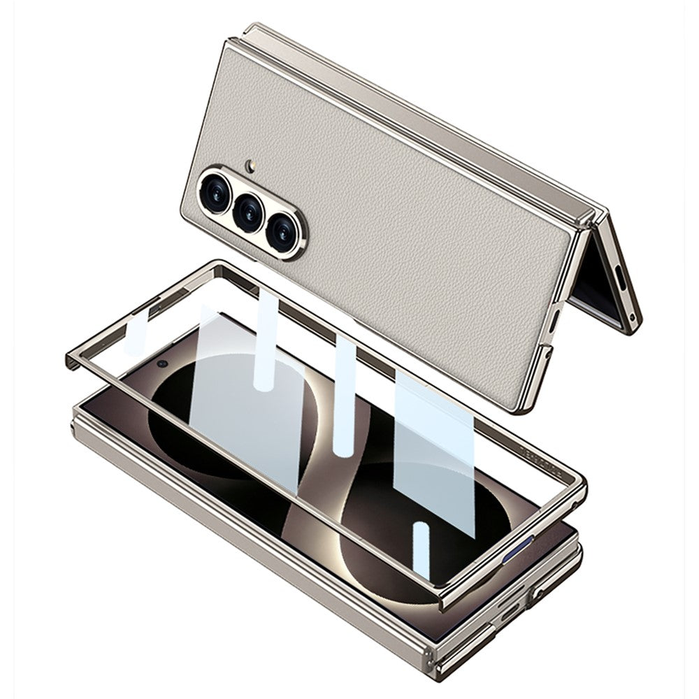 GKK til Samsung Galaxy Z Fold8 Ultra Cover Galvanisering PC + PU læder telefoncover med skærmfilm