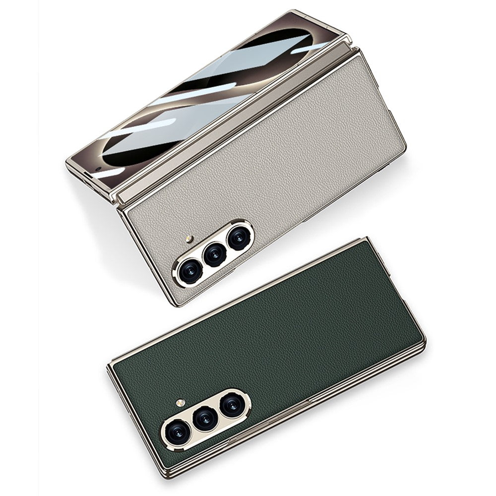 GKK til Samsung Galaxy Z Fold8 Ultra Cover Galvanisering PC + PU læder telefoncover med skærmfilm