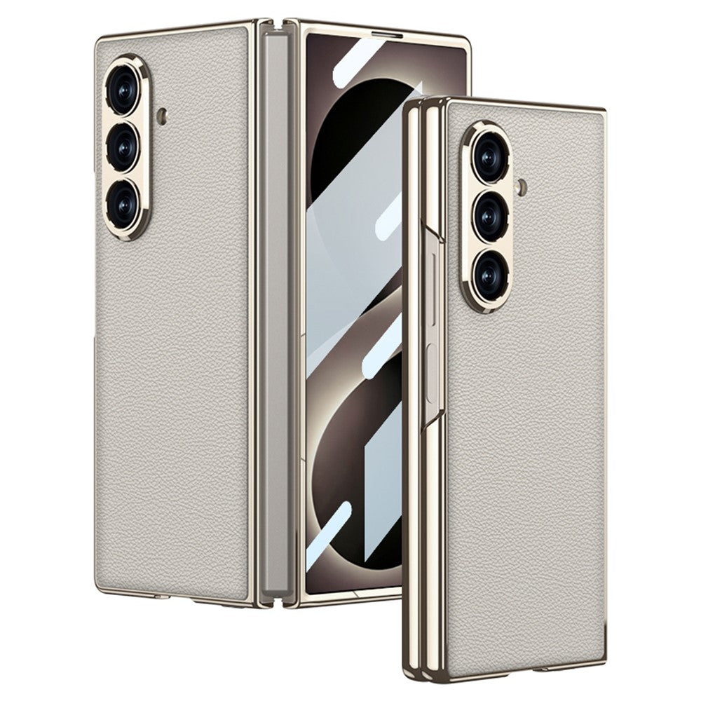 GKK til Samsung Galaxy Z Fold8 Ultra Cover Galvanisering PC + PU læder telefoncover med skærmfilm