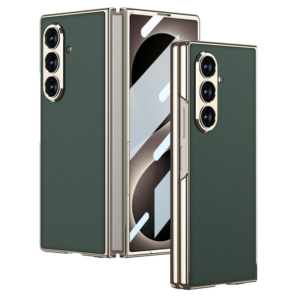 GKK til Samsung Galaxy Z Fold8 Ultra Cover Galvanisering PC + PU læder telefoncover med skærmfilm