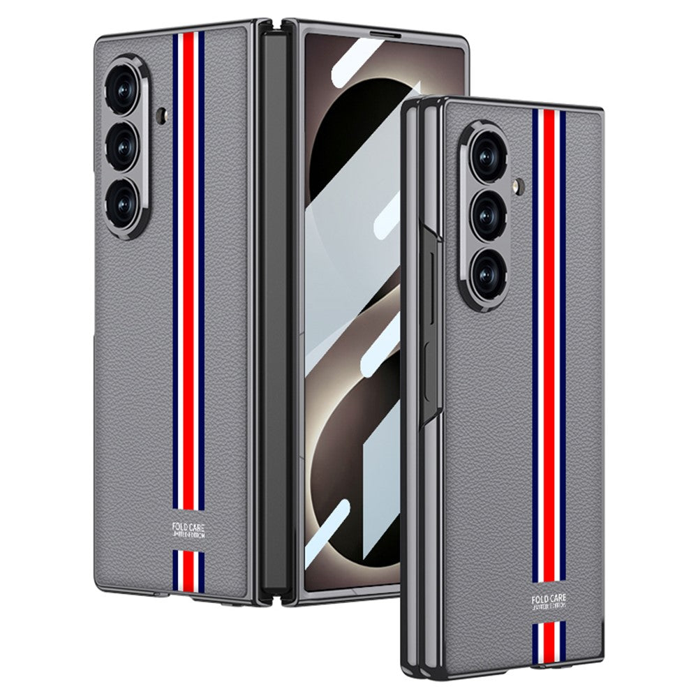 GKK til Samsung Galaxy Z Fold8 Ultra Cover Galvanisering PC + PU læder telefoncover med skærmfilm
