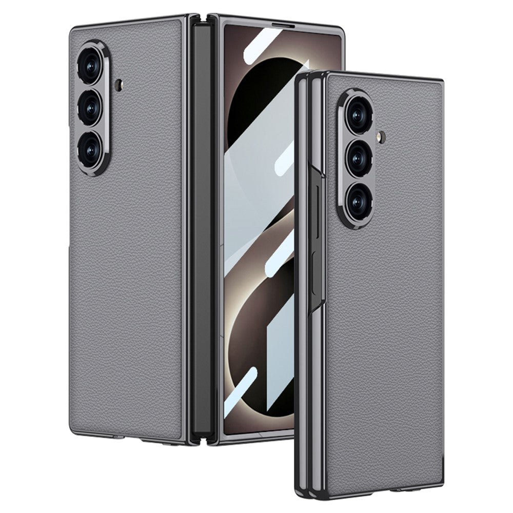 GKK til Samsung Galaxy Z Fold8 Ultra Cover Galvanisering PC + PU læder telefoncover med skærmfilm