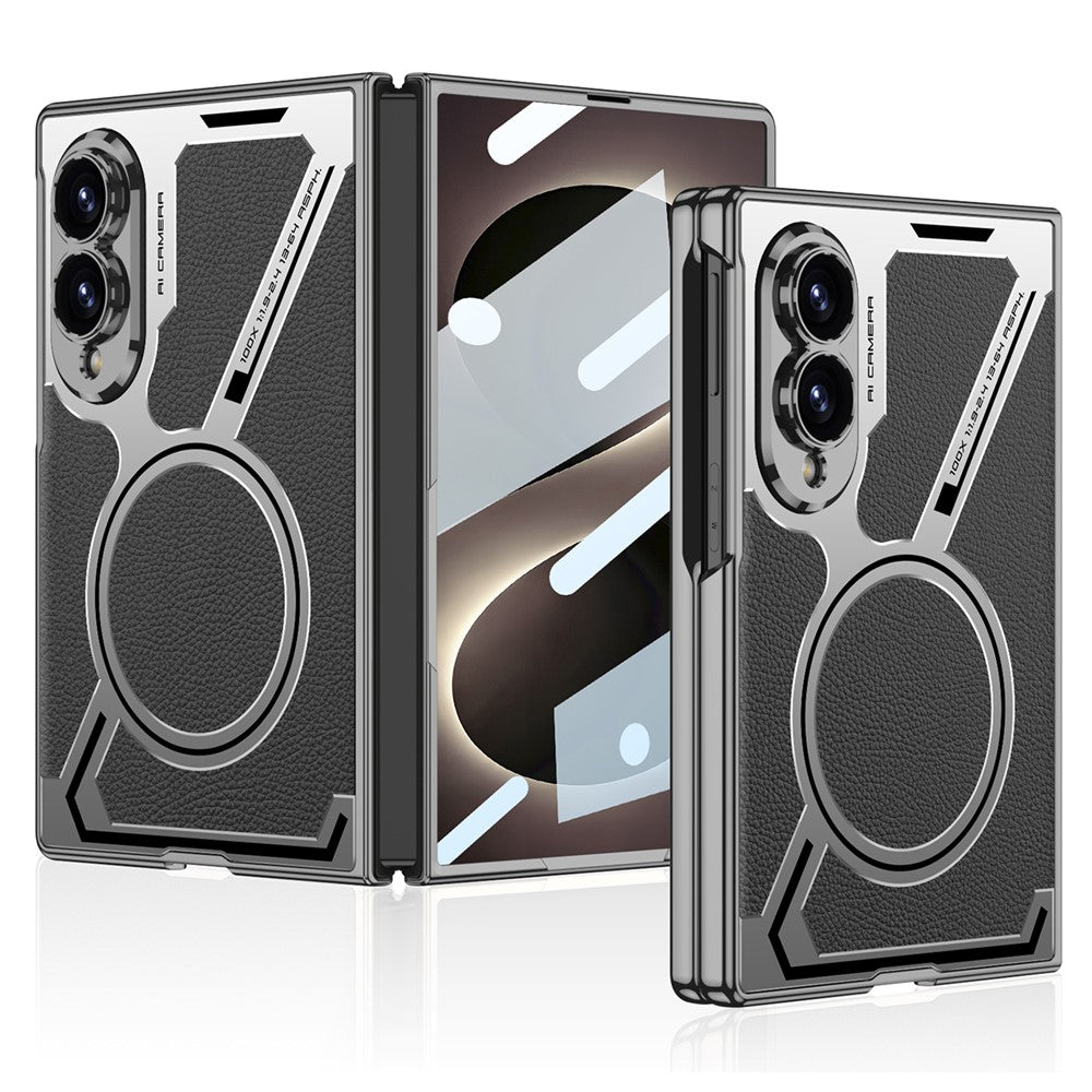 GKK for Samsung Galaxy Z Fold8 Magnetic Case PU Leather + PC Phone Cover with Front Screen Protector