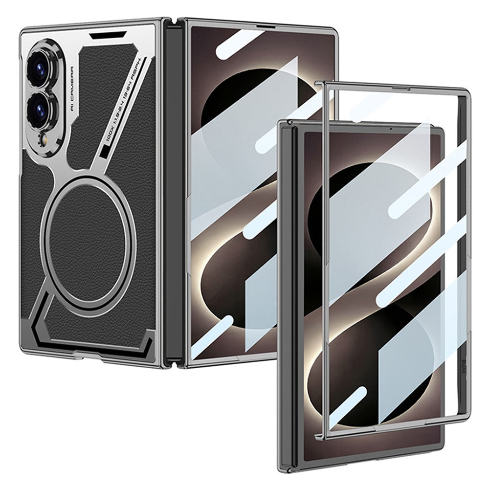 GKK for Samsung Galaxy Z Fold8 Magnetic Case PU Leather + PC Phone Cover with Front Screen Protector