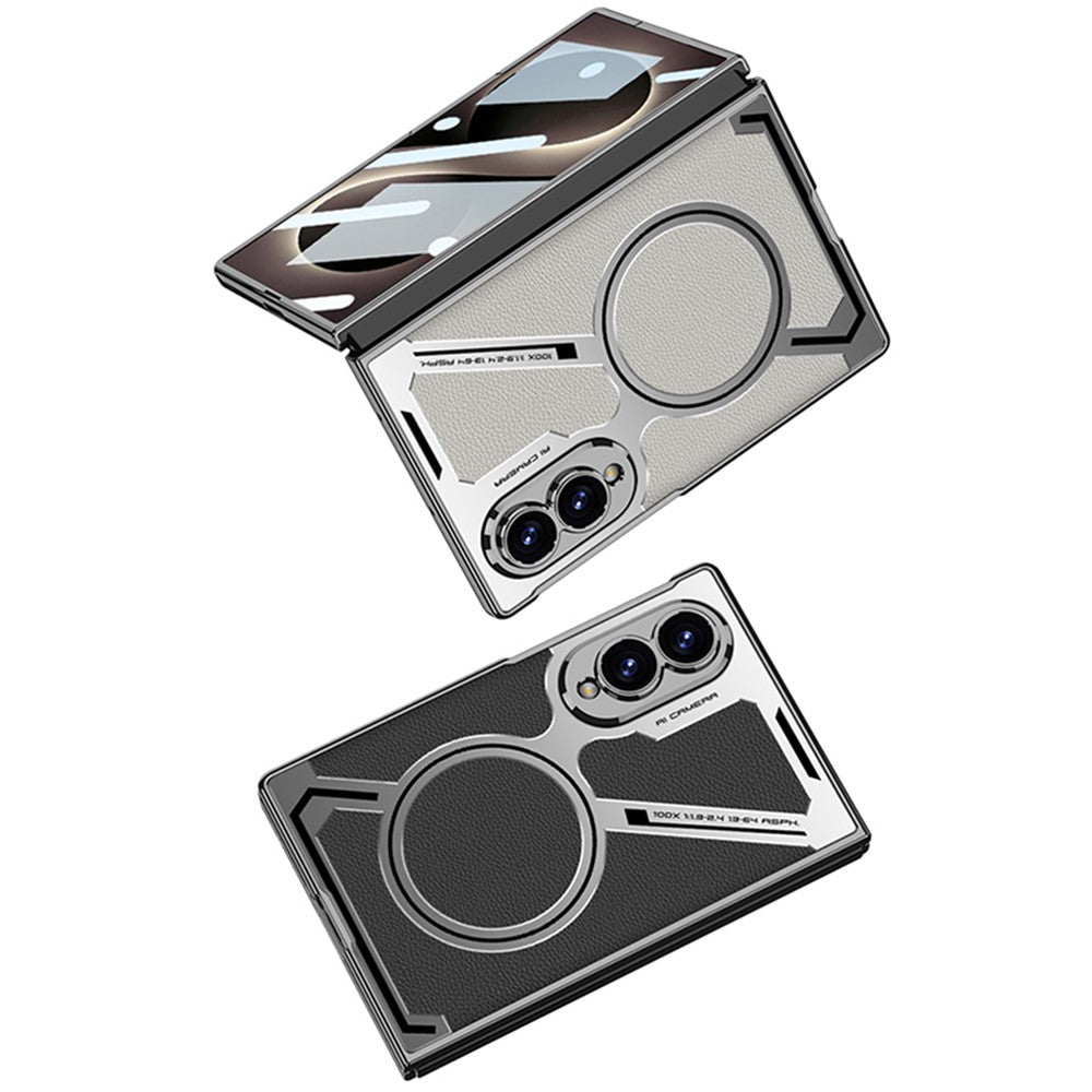 GKK for Samsung Galaxy Z Fold8 Magnetic Case PU Leather + PC Phone Cover with Front Screen Protector