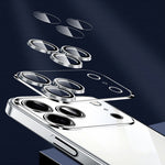 SULADA JINGJIA Series for iPhone 18 Pro / 17 Pro Case Electroplating Hard PC Clear Phone Case with Lens Film
