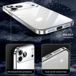 SULADA JINGJIA Series for iPhone 18 Pro / 17 Pro Case Electroplating Hard PC Clear Phone Case with Lens Film