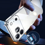 SULADA JINGJIA Series for iPhone 18 Pro / 17 Pro Case Electroplating Hard PC Clear Phone Case with Lens Film