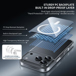 ZGA for iPhone 18 Pro Max Magnetic Case Crystal Clear PC TPU Anti-Scratch Phone Cover