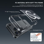 ZGA for iPhone 18 Pro Max Magnetic Case Crystal Clear PC TPU Anti-Scratch Phone Cover