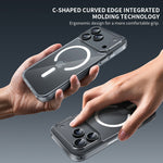 ZGA for iPhone 18 Pro Max Magnetic Case Crystal Clear PC TPU Anti-Scratch Phone Cover