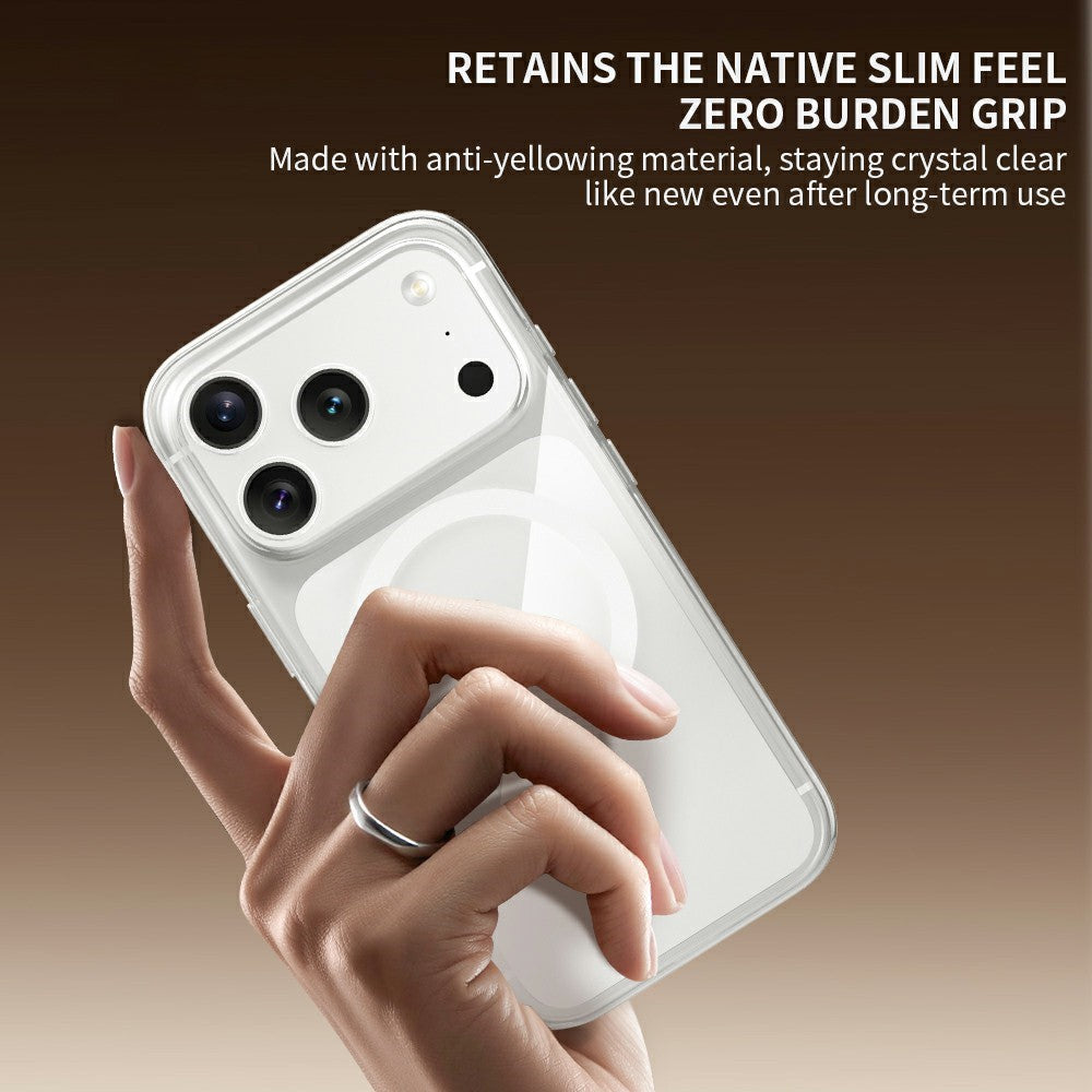 ZGA til iPhone 18 Pro Max Magnetisk Cover Klart PC TPU Stødsikkert Telefoncover Kompatibelt med MagSafe