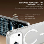 ZGA til iPhone 18 Pro Max Magnetisk Cover Klart PC TPU Stødsikkert Telefoncover Kompatibelt med MagSafe