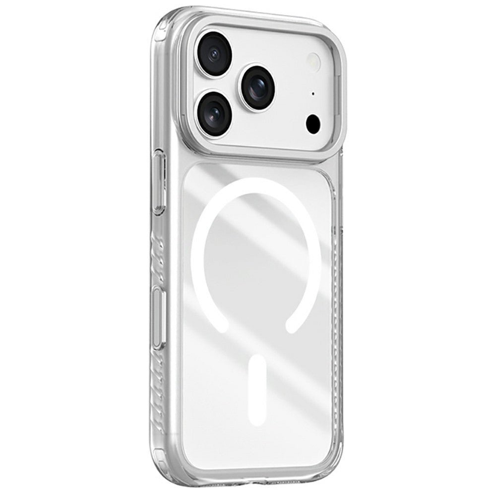 ZGA for iPhone 18 Pro Magnetic Case Lens Frame Kickstand Transparent PC TPU Phone Cover
