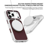 ZGA til iPhone 18 Pro Magnetisk Cover Linseramme Støtteben Gennemsigtig PC TPU Telefoncover