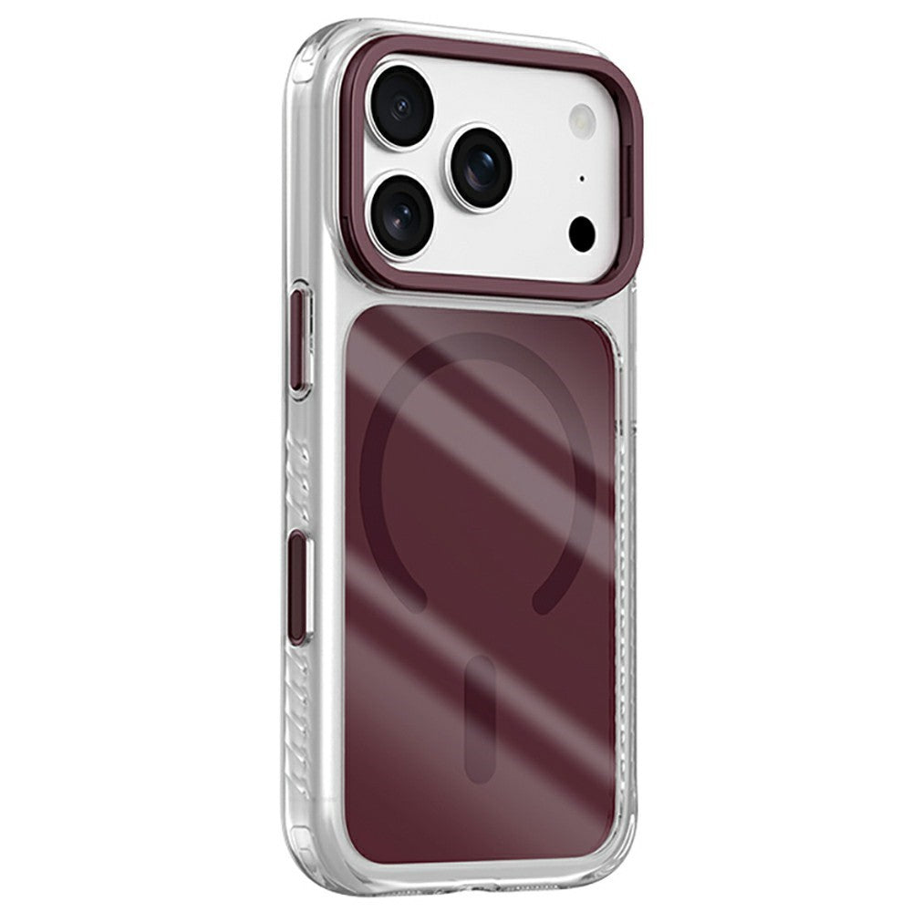 ZGA til iPhone 18 Pro Magnetisk Cover Linseramme Støtteben Gennemsigtig PC TPU Telefoncover