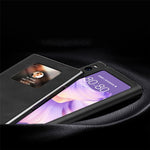 For Huawei Mate Xs 2 Nappa Texture PU Leather Phone Case View Window Stand Full Protection Folding Cover