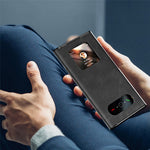 For Huawei Mate Xs 2 Nappa Texture PU Leather Phone Case View Window Stand Full Protection Folding Cover