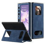For Huawei Mate Xs 2 Nappa Texture PU Leather Phone Case View Window Stand Full Protection Folding Cover
